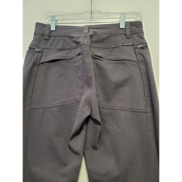 Athleta Corduroy Hiking Pants Straight Leg Zipper Pockets Gray Size 6 - Picture 6 of 8